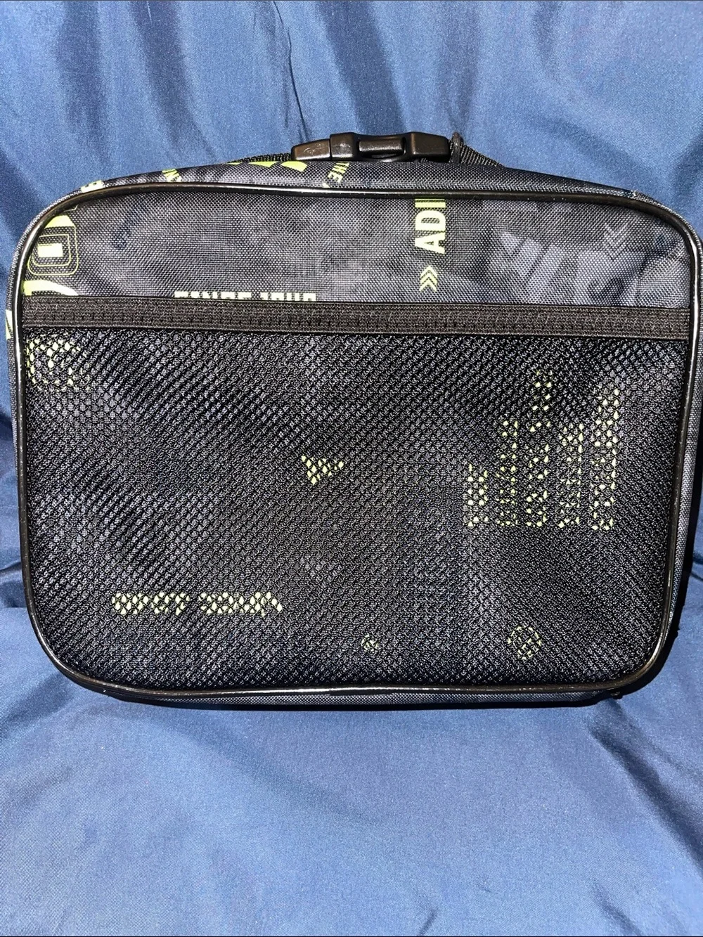 adidas Black Lunch Bag with White & Lime Lettering
